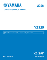 Yamaha YZ125 - Owners Manual EN 2026